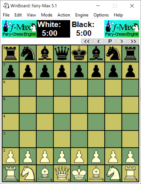 winboard with oiginal chess pieces